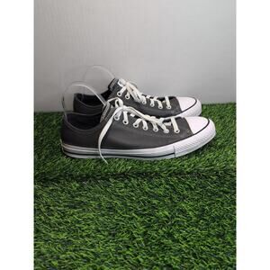 Converse All Star Gray Leather Low Tops Mens Size 12 Womens 14 Sneakers